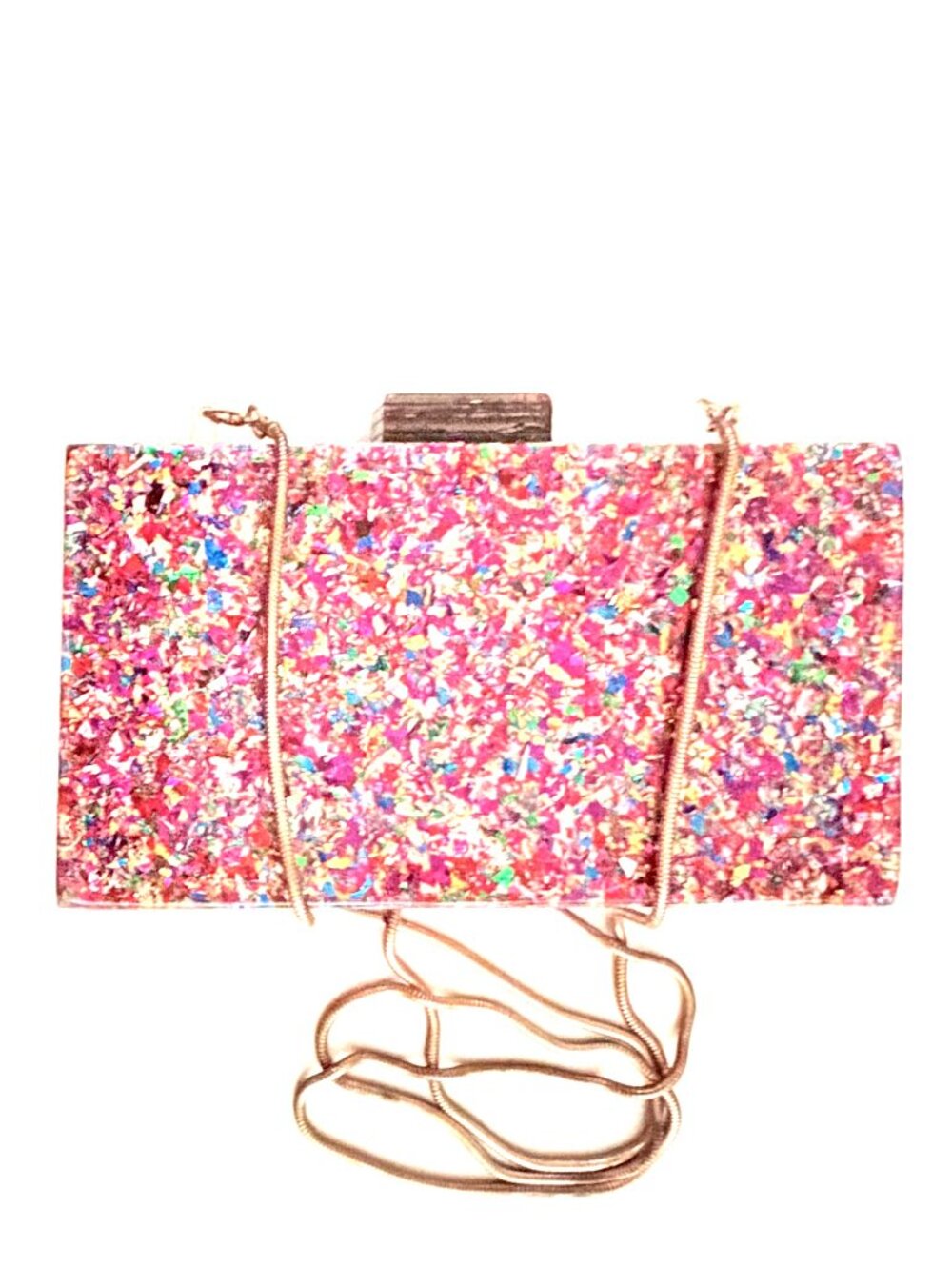 Urban Expressions "Confetti" Acrylic Clutch